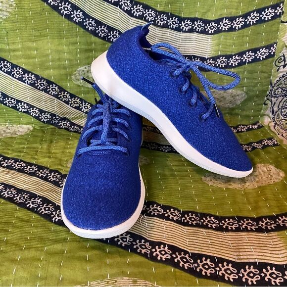 Allbirds Sam's Club Exclusive Wool Blue/ White Runners Size 8 - Picture 1 of 13